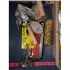 Image 4 : BOX W/ DRYWALLING TOOLS & SANDPAPER