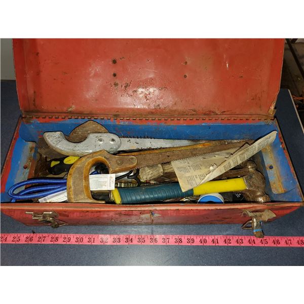 RED TOOLBOX FILLED W/ TOOLS