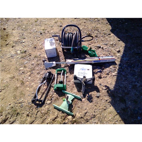 Water Hose, Pump, and Sprinklers