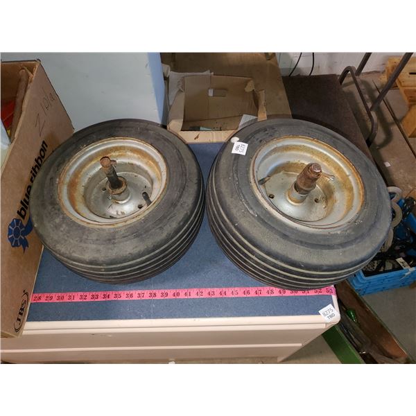2 TRAILER TIRES & RIMS 16 X 6.50 - 8