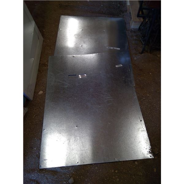 2 Pieces of Galvanized Sheet Metal
