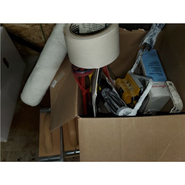 LOT OF PAINTING AND DRYWALL TOOLS