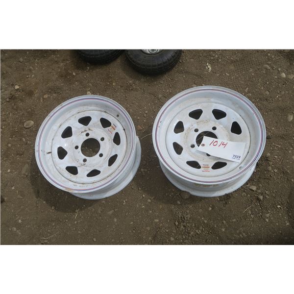 2 15" Trailer Tire Rims