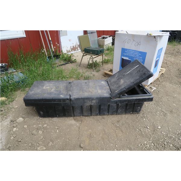 Plastic Truck Toolbox - Bottom: 20x60x9H", Overall: 20x70x15H"