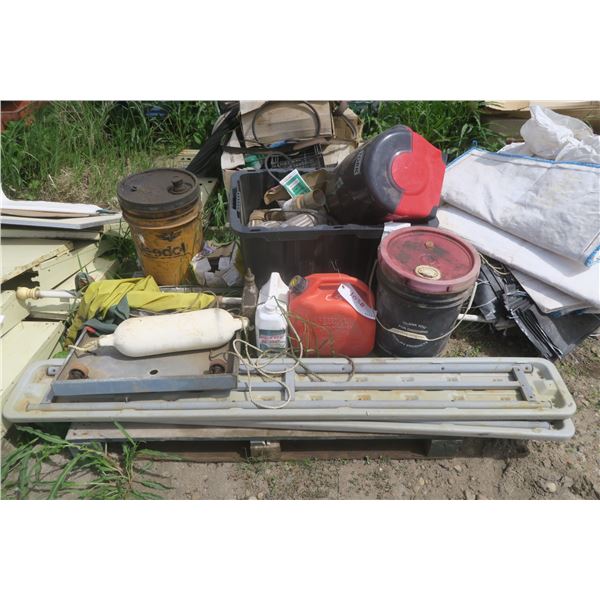 Pallet of misc. - Exhaust Bellows, Jerry Can, etc.