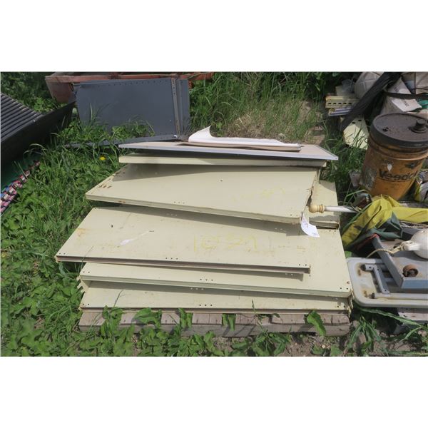 Pallet of metal Shelving