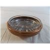 Image 3 : Copper curling stone + glass ashtray