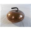 Image 4 : Copper curling stone + glass ashtray