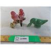 Image 1 : Ceramic birds + green goose ornaments