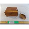 Image 1 : Wooden trinket box + small dish