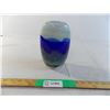 Image 1 : Heavy blown glass vase - oval shaped