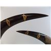 Image 4 : (2) Horn looking carved Eagle artwork (no name markings)