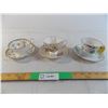 Image 1 : (3) matching teacup + saucers - Queen Anne (5398), Aynsley (16199), N (Japan)