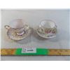 Image 1 : (2) matching teacup + saucers - Tuscan China (made in England), Phoenix China (made in England)