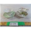 Image 1 : (2) matching teacup + saucers - N & C Bone China (England) + Royal Albert Bone China (England) - Ken