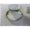 Image 2 : (3) teacups + (2) saucers - made in Japan set, Tuscan Fine Bone China set (made in England), Welling