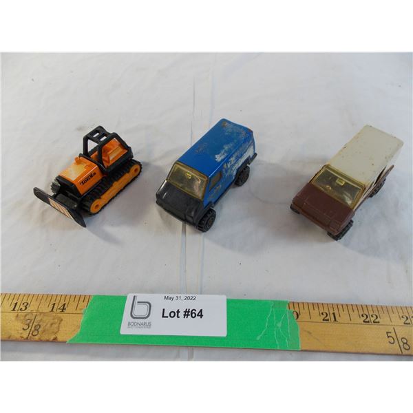 (3) Small tonka vehicles