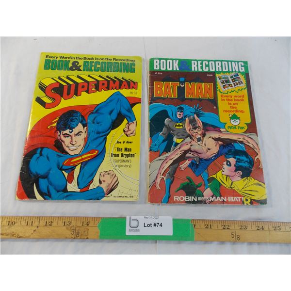 (2) Batman + Superman - read along story books