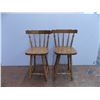 Image 1 : *(2) Counter height wooden stools - 23" tall