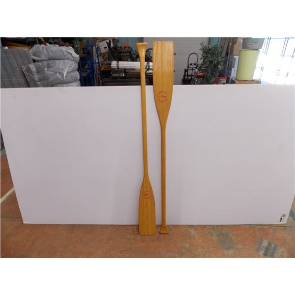 *(2) Wooden boat oars - 5 foot