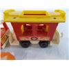Image 2 : Fisher Price bus + circus cart + (2) Flintstones plastic dolls