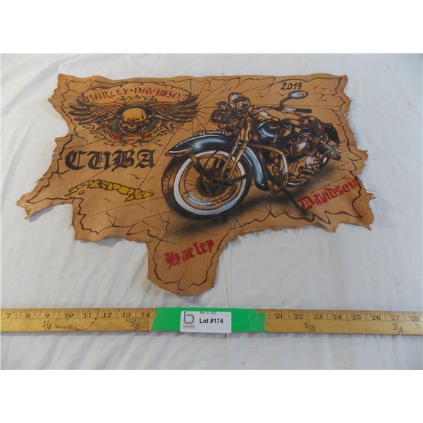 Cuba souvenir artwork - Harley Davidson