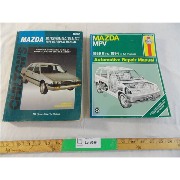 (2) Mazda Chilton + Haynes repair manuals