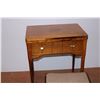 Image 7 : *Vintage Singer Sewing Machine built in table with stool (17X25X32H) w/ accessories