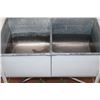 Image 3 : Vintage Metal double sink wash tub 34x22x33