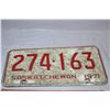 Image 2 : Saskatchewan 1971 License Plates (2)