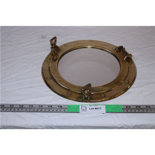 Brass Porthole Mirror