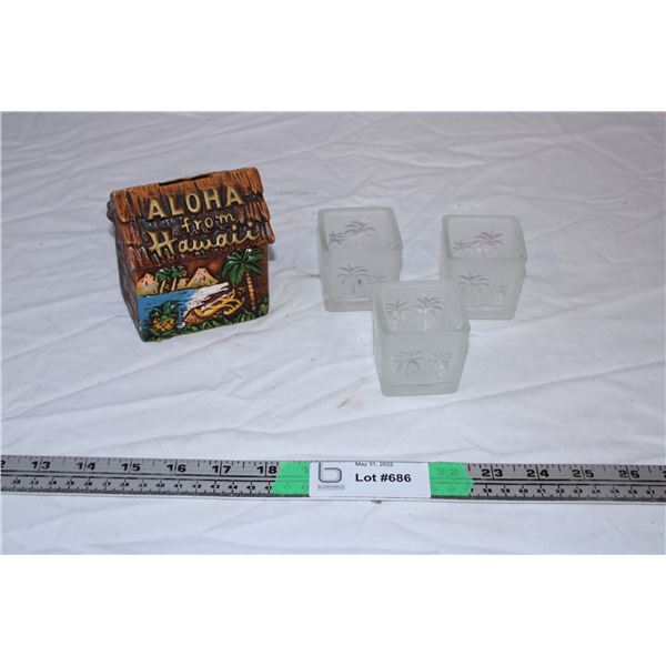 Hawaii Bank,Candle Holders (3)