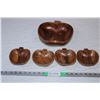 Image 1 : Apple shaped Wood Bowls (5)
