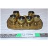 Image 1 : Brass Plate and cups (7 pieces)