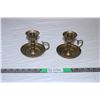 Image 1 : Brass Candle Holders (2)