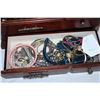 Image 3 : Wood Jewelry box with costume jewelry