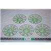 Image 1 : Green Depression Glass Plates (5)