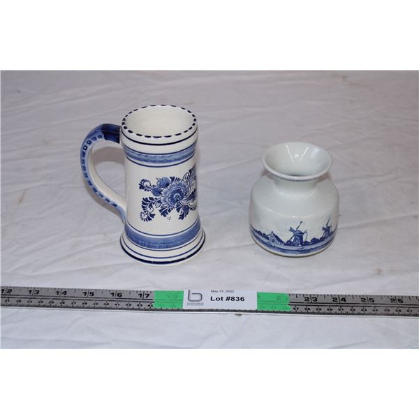 Hand Painted Pottery items (2)