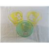 Image 3 : (3) Colored Stencil drinking glasses - 1950's? (Cowboy/Cowgirl silhouettes)