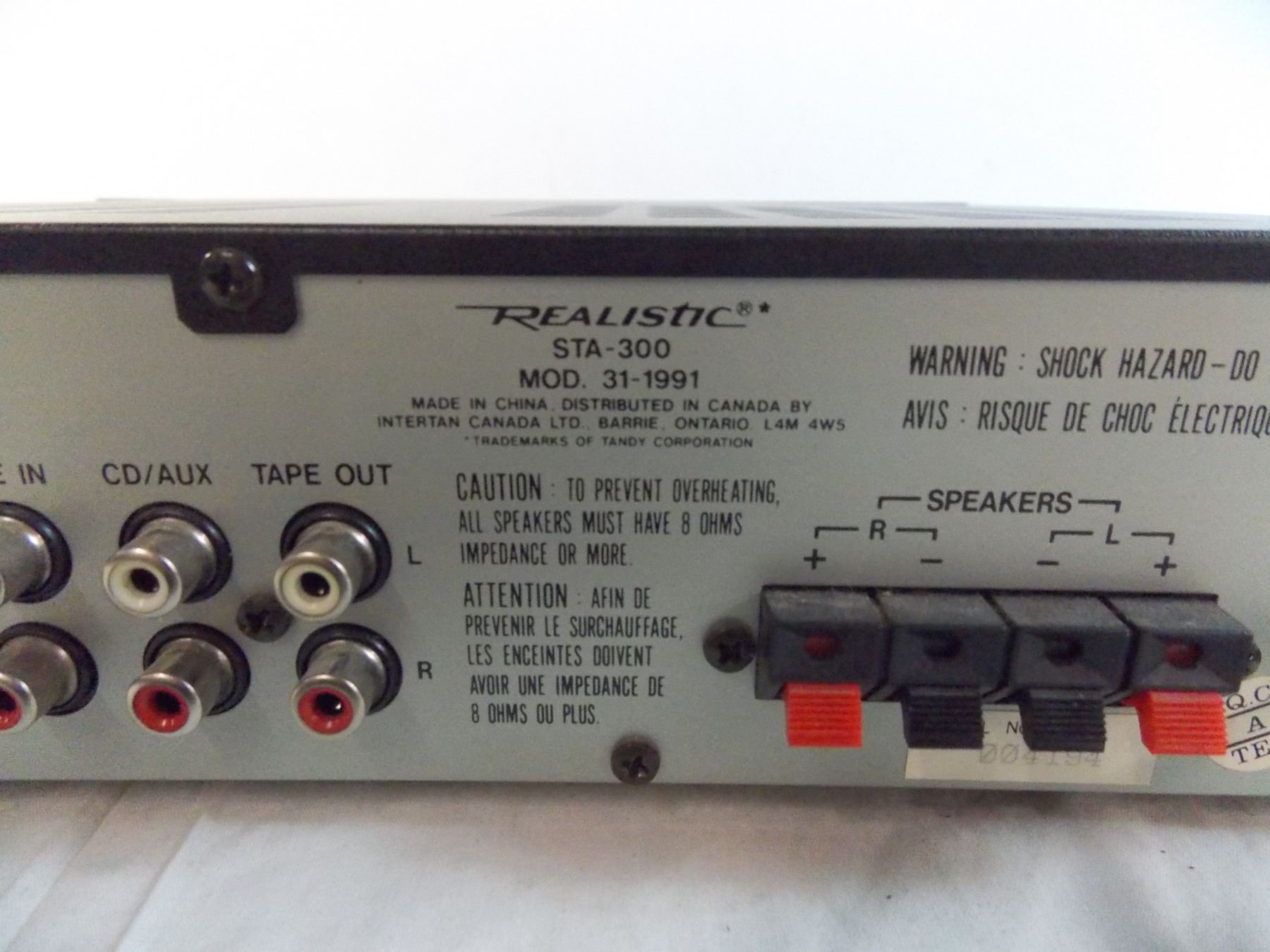 Realistic Tuner/Amplifier STA300