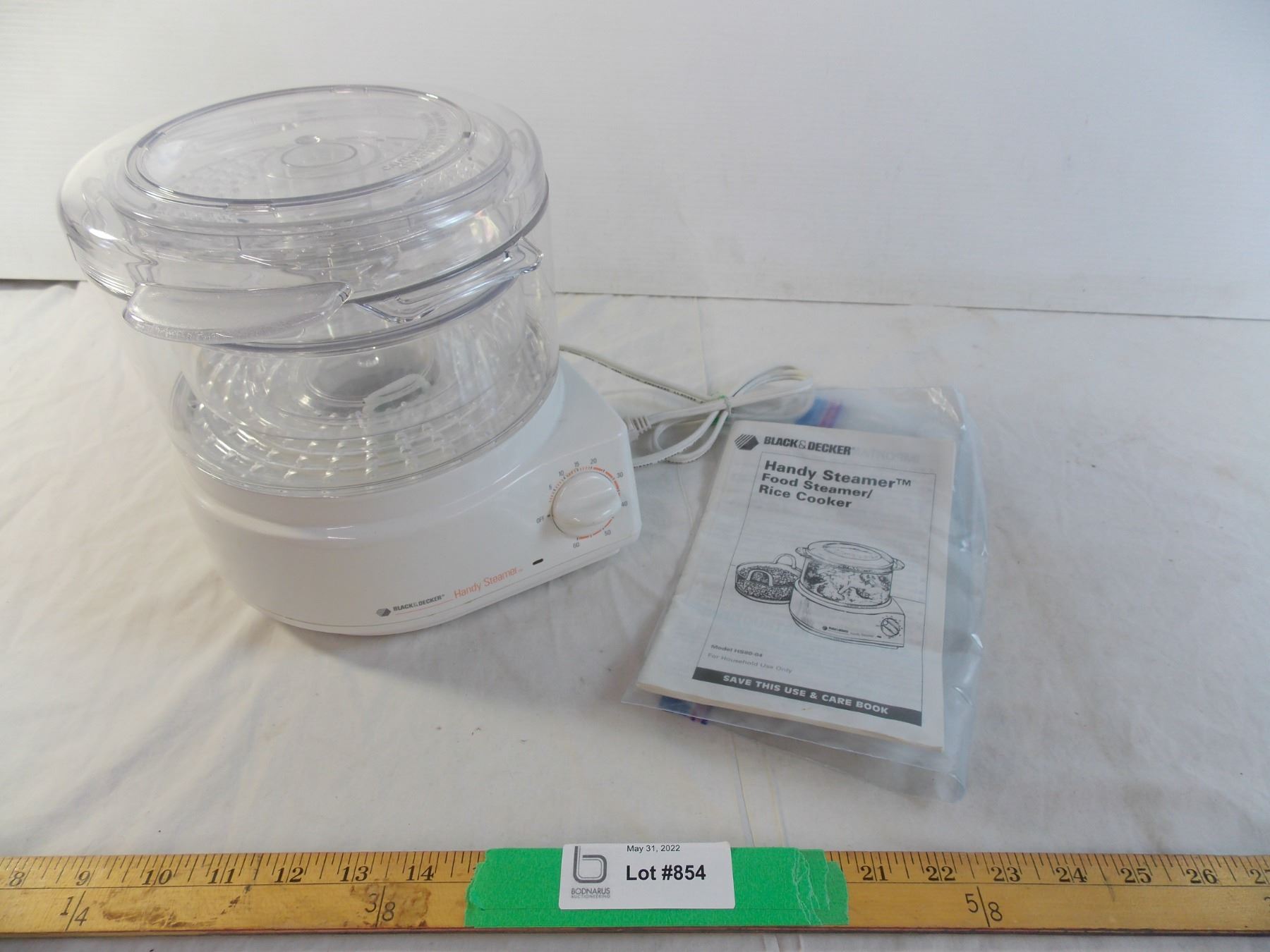 Black & Decker food steamer / rice cooker with manual