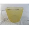 Image 4 : Antique (1930's?) pebbled glass ice bucket with metal tongs - 5" tall