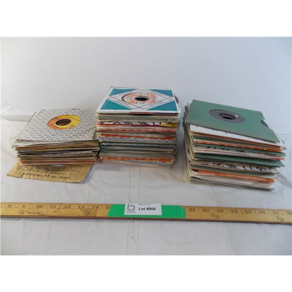 Box of (150) 45RPM records - 50's-70's