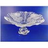 Image 2 : Stemmed Crystal Glass fruit bowl with fluted edges - 1960's (like new)