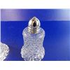Image 3 : Pair of S & P Shakers - clear hobnail surface (1940's?) silver tops