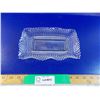 Image 1 : Rectangular serving glass dish (1940-50's) - 4"x9"