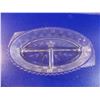 Image 2 : Oval glass divided dish (1940's?) - 5"x9"