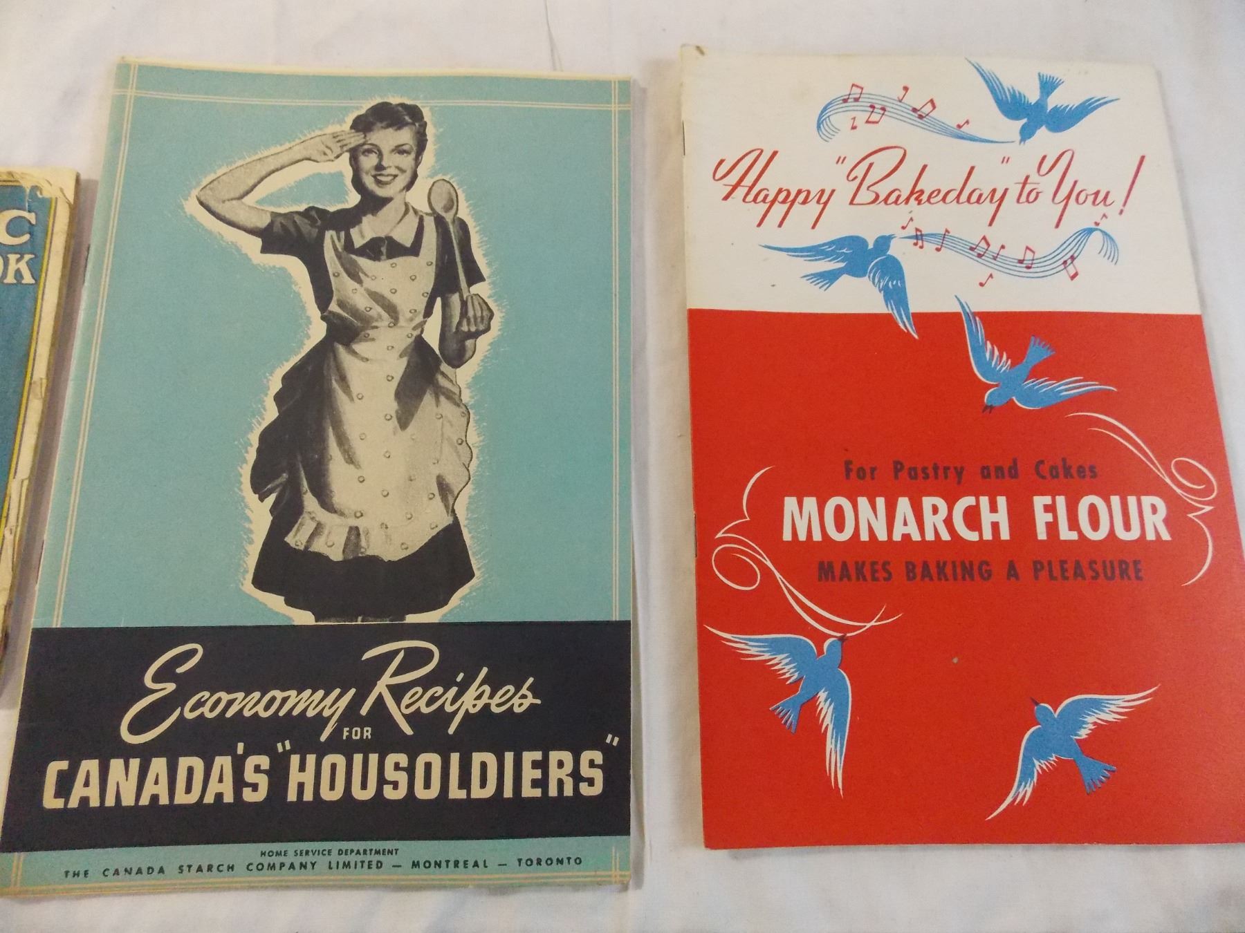 Set Of 3 Wartime Cookbooks 1940 s Monarch Flour Magic Baking Powder set-of-3-wartime-cookbooks-1940-s-monarch-flour-magic-baking-powder