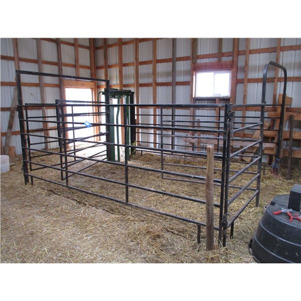Livestock Maternity Pen  with constraining gate & Headgate - 10x12