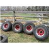 Image 1 : 4X THE BID PRICE - Utility Tires+Rims - 33x12.50 R16.5LT - 8 bolt pattern